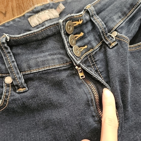 Torrid Button Fly Dark Wash Denim Blue High Waisted Jegging 10R Rinse Jeans - Picture 6 of 12